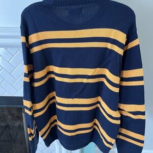 Blue and yellow stripe sweater